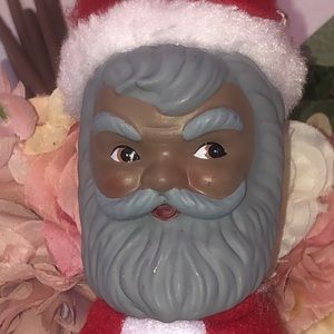 Santa Knee Hugger Mr Christmas Tree Black Santa Tree Hugger Retro Style